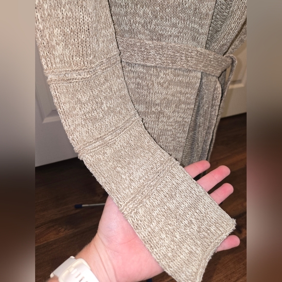 J. Jill Taupe Long Sweater Size XS Silk Blend - Picture 3 of 9